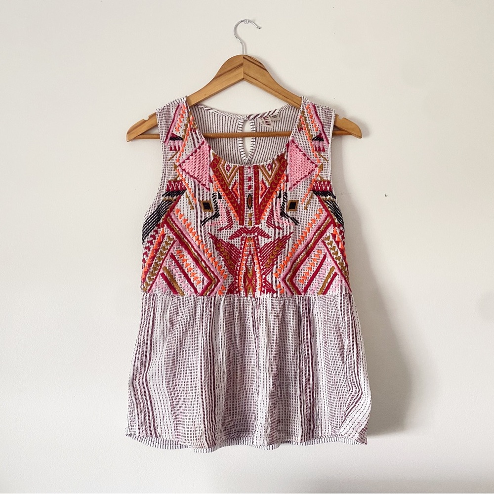 Anthropologie Dolan Boho Tribal Flowy Tank Top